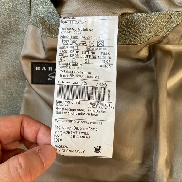 Baracuta Soft Wool Blend Twill Blazer 3B Danny - Picture 15 of 15